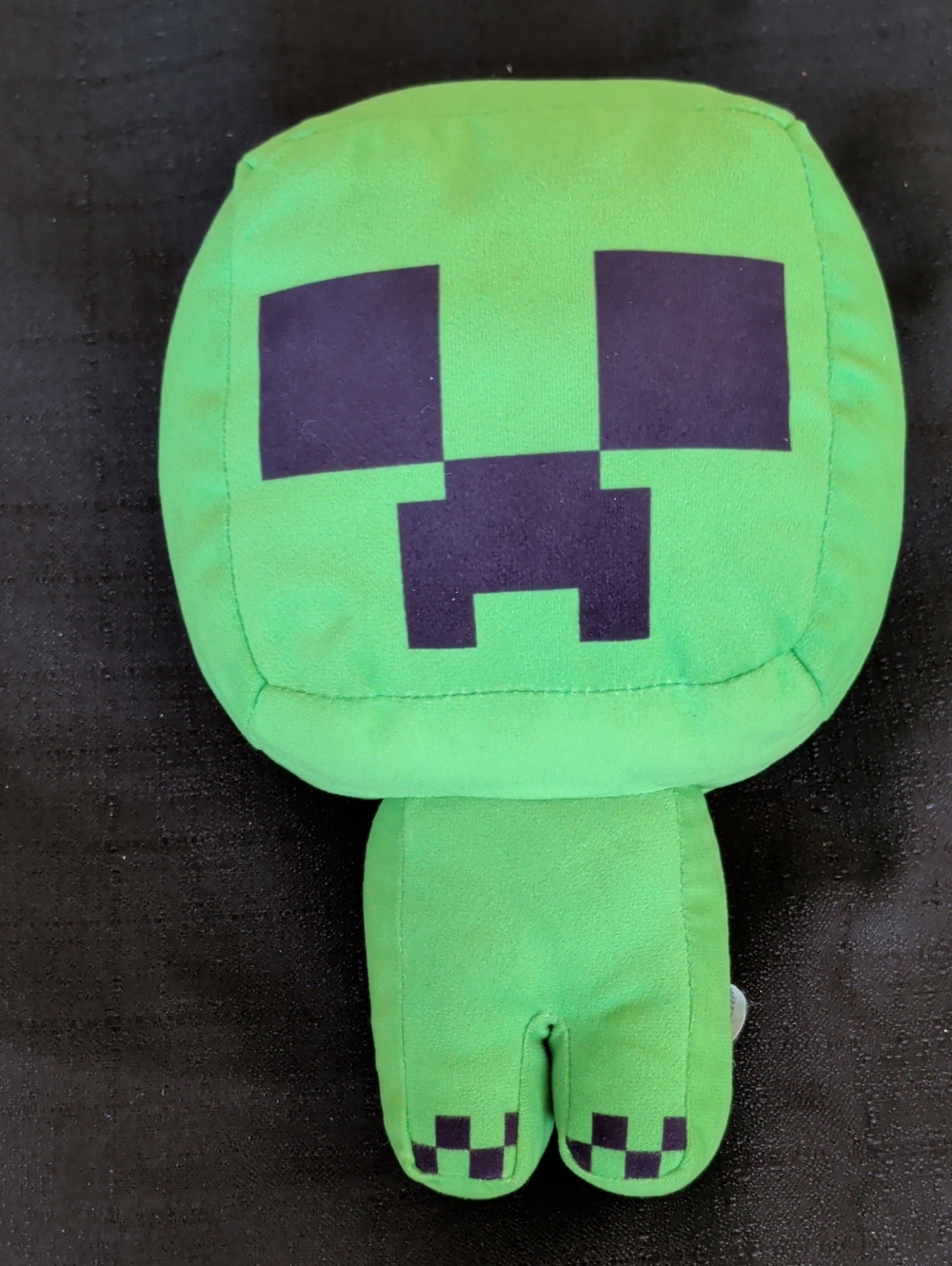Green Creeper-Inspired Plush Toy - Soft Pixel Face Kids Stuffed Animal